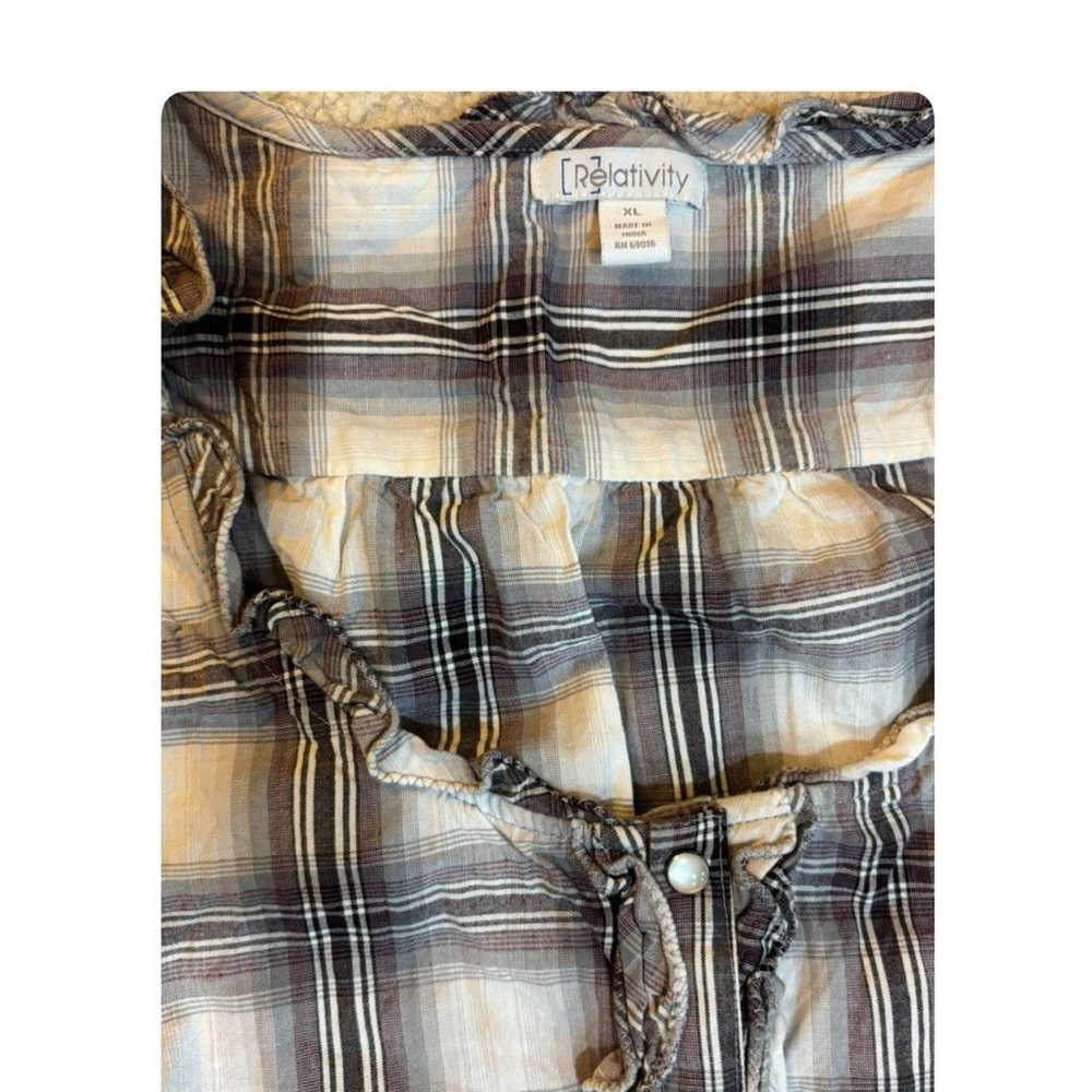 Plaid Ruffle Top - Picture 2 of 2